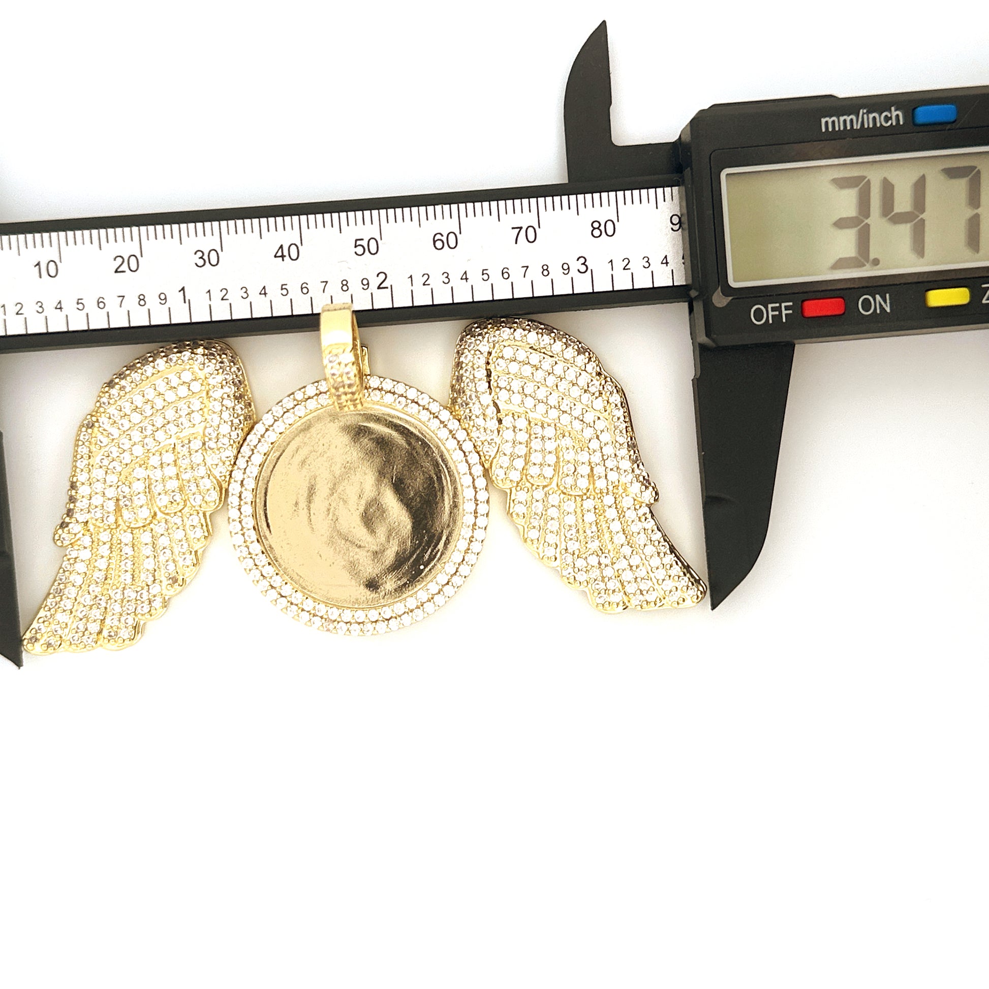 Angel Wing Photo Pendant, Personalized Picture Memory Charm, Keepsake