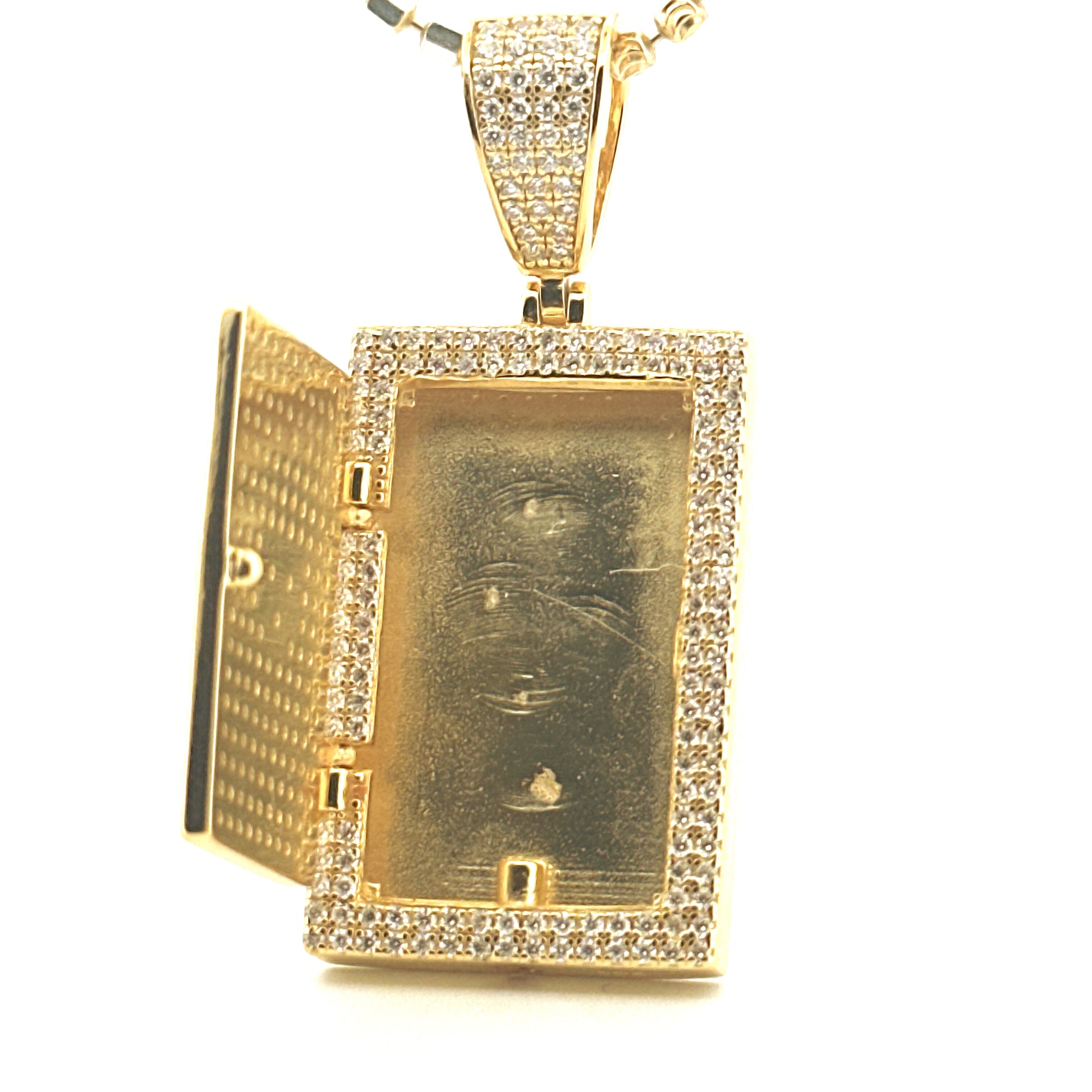 Vault Locket Urn Pendant –  Gold Memorial Cremation Jewelry to hold Ashes, Ash Holder, Keepsake Urn Pendant