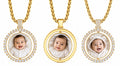 Double Sized Spinning picture pendant, Memory Charm, keepsake jewelry,