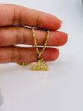 Load image into Gallery viewer, 10k solid gold #1 Aunt pendant, gift for the best aunt ever
