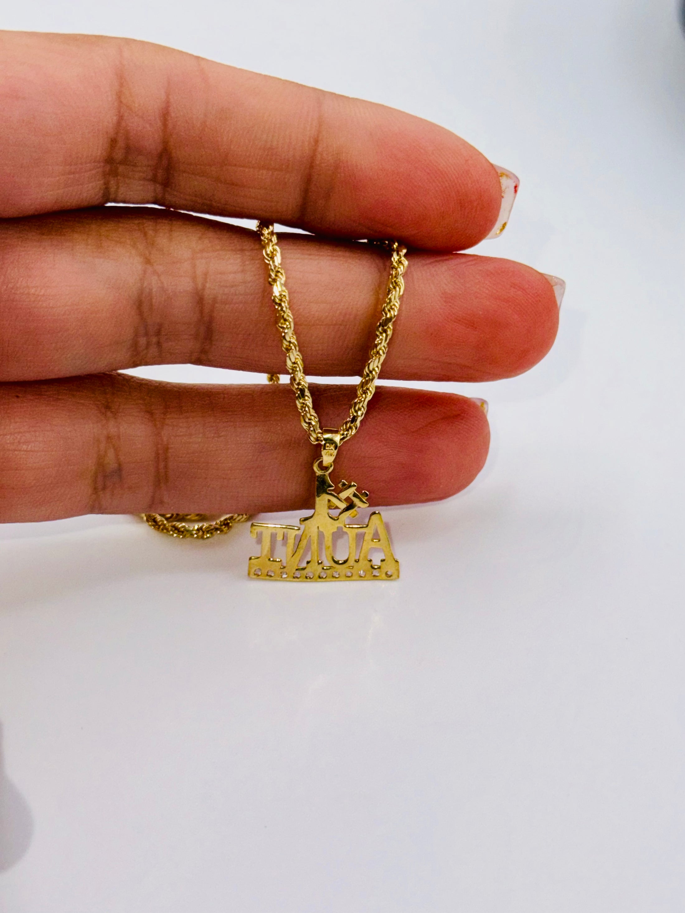 10k solid gold #1 Aunt pendant, gift for the best aunt ever