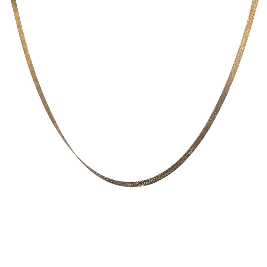 Herringbone Chain For Him/Her, Two Tone Diamond Cut Gold Vermeil 925 Stamped Luxury Elegant Chain