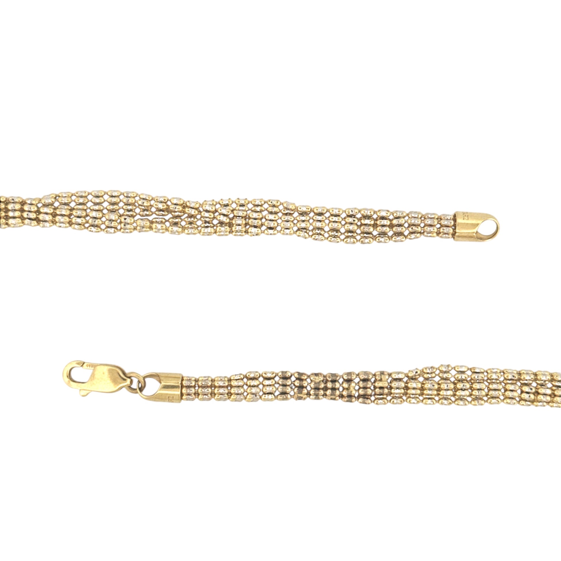 10K Solid Gold Two-Tone Ice Chain | Diamond Cut Multi-Layer Design | Real Yellow Gold | Free Appraisal | Royal Luxury Custom Made