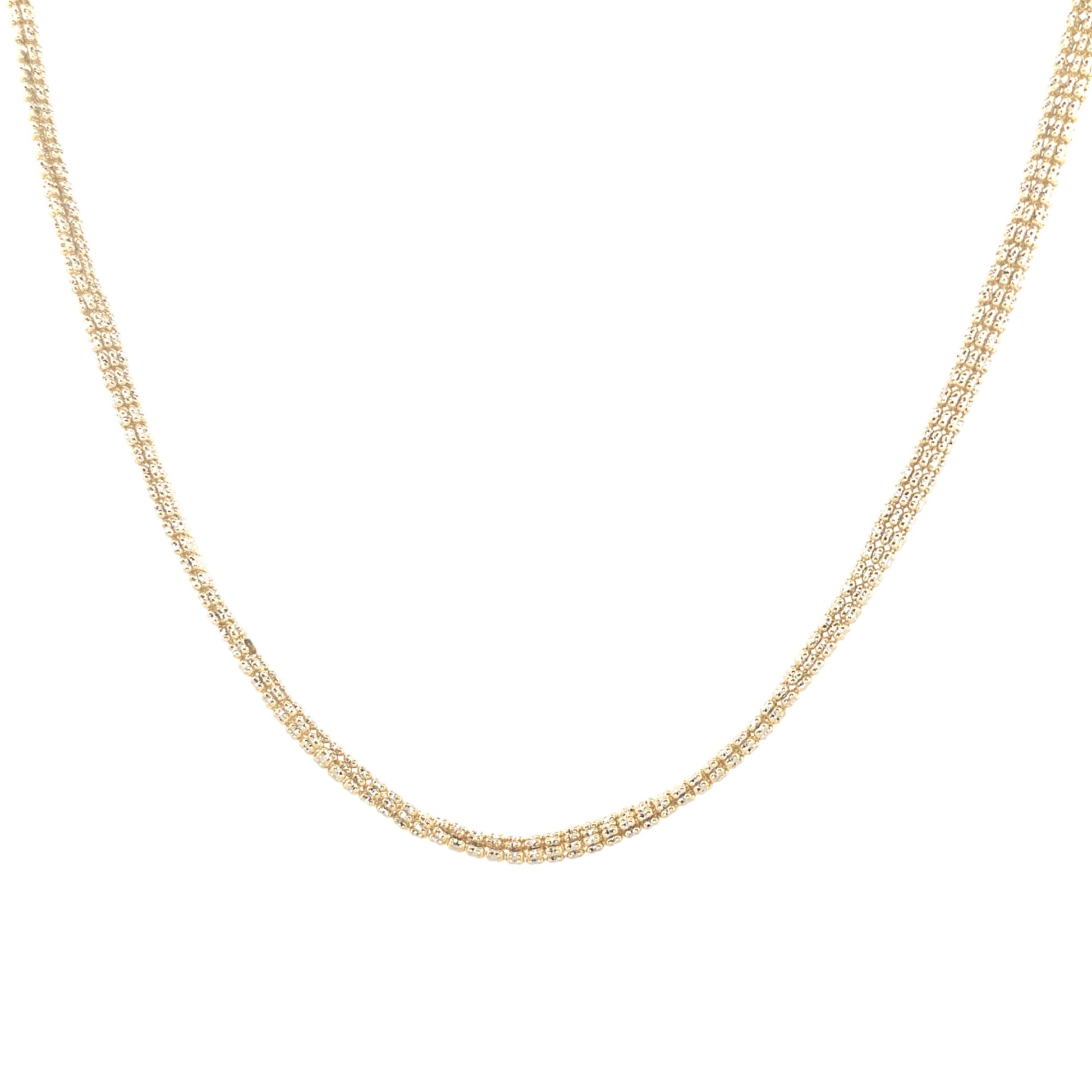 10K Solid Gold Two-Tone Ice Chain | Diamond Cut Multi-Layer Design | Real Yellow Gold | Free Appraisal | Royal Luxury Custom Made