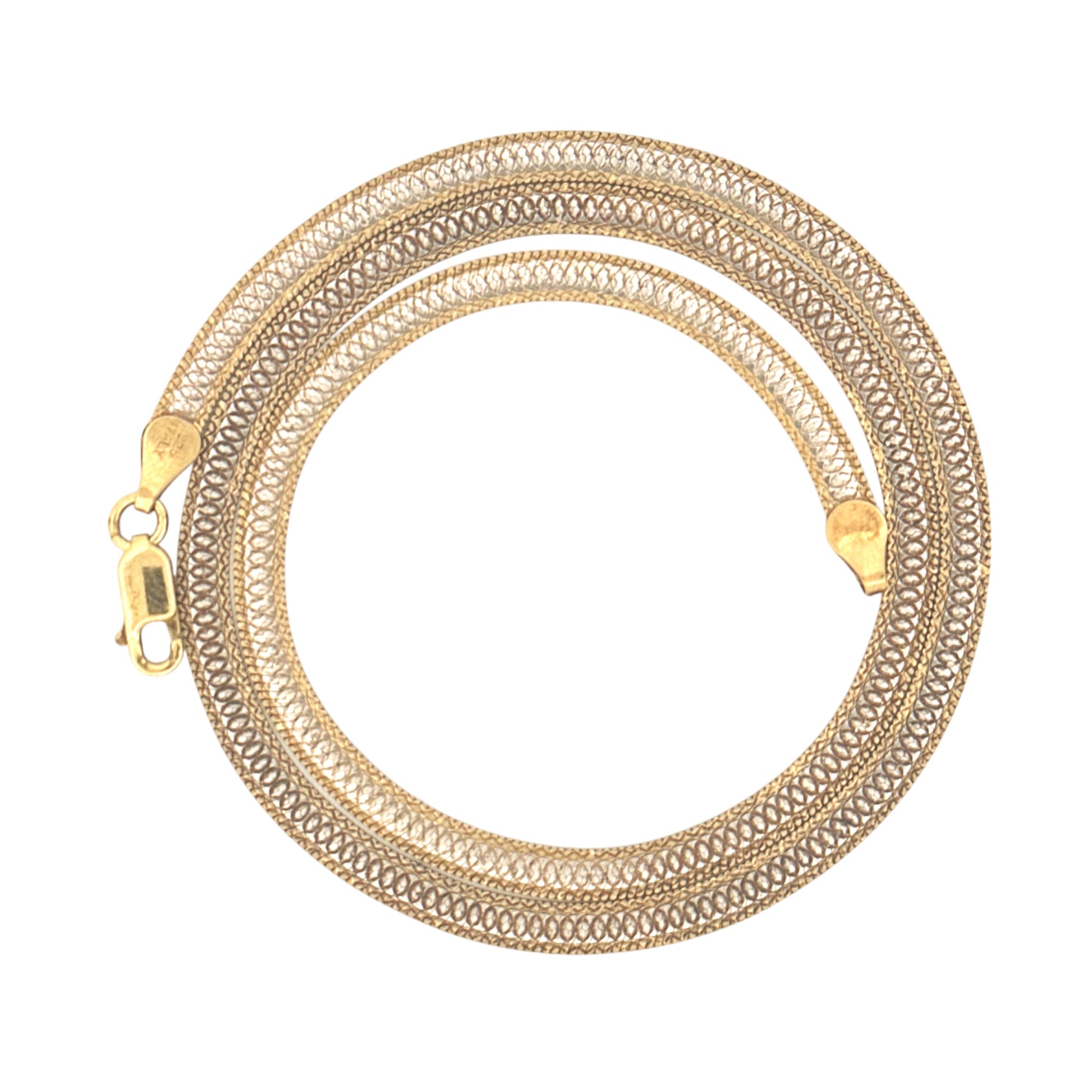 Herringbone Chain For Him/Her, Two Tone Diamond Cut Gold Vermeil 925 Stamped Luxury Elegant Chain