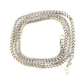 Franco Chain for Him/Her, Genuine 925 Italian White Gold Vermeil Solid Franco Chain