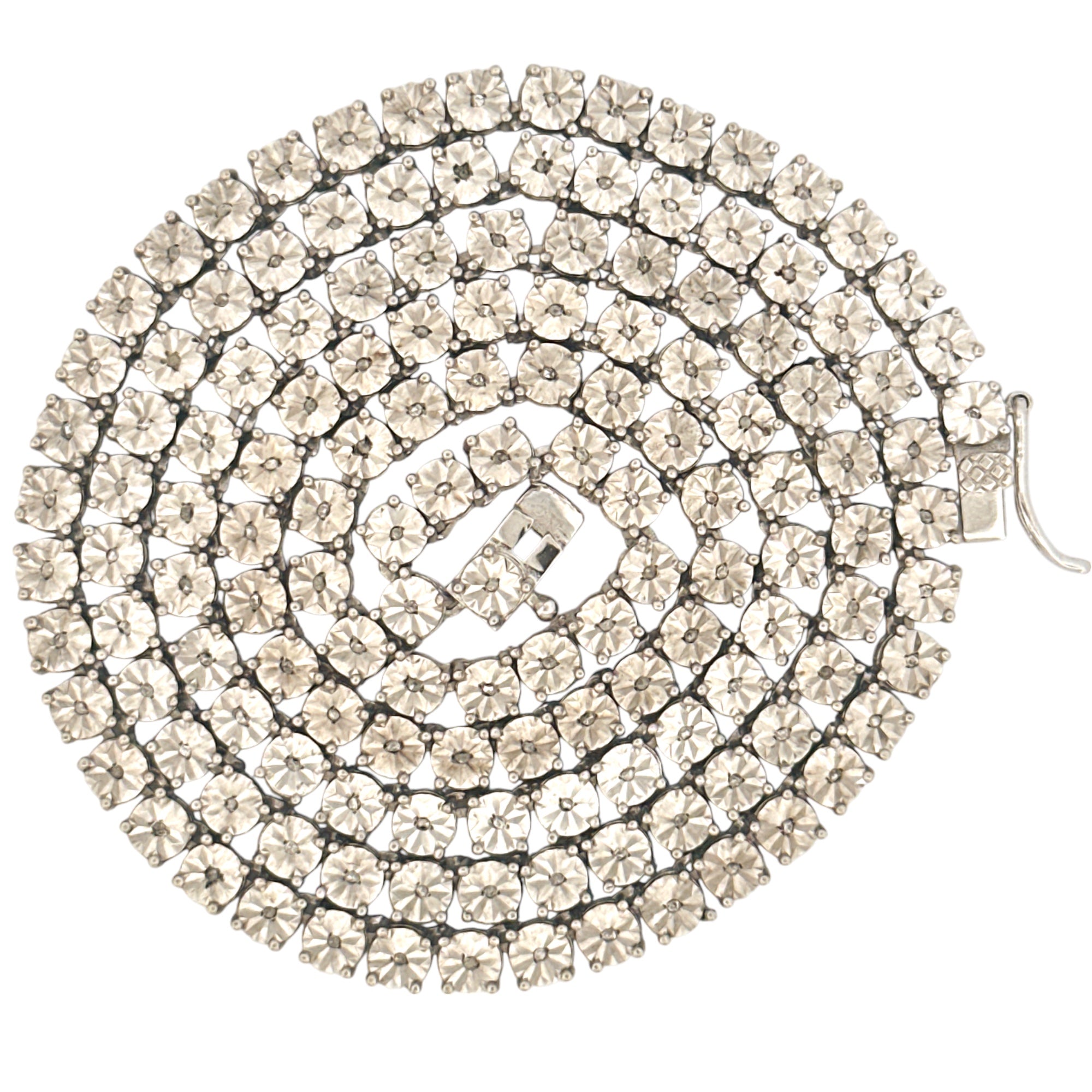 Real Diamond Tennis Chain, Iced Out Natural Diamond Tennis Necklace for Him/Her, 1 Cttw Genuine Diamonds