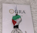 Custom made Palestine moissanite diamond pendant 3 cttw 925