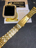 Cargar la imagen en la vista de la galería, 49mm Ultra Series | Luxury Diamond Apple Watch Bezel | GRA Certified VVS | 14k Gold Vermeil Lab Grown 925 Stamped bezel for all Apple Watch
