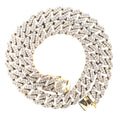 Cuban Link Chain for Men | Natural Diamond or VVS Moissanite | 10K Gold Vermeil over 925 Silver | Passes Diamond Tester | Gift-Ready