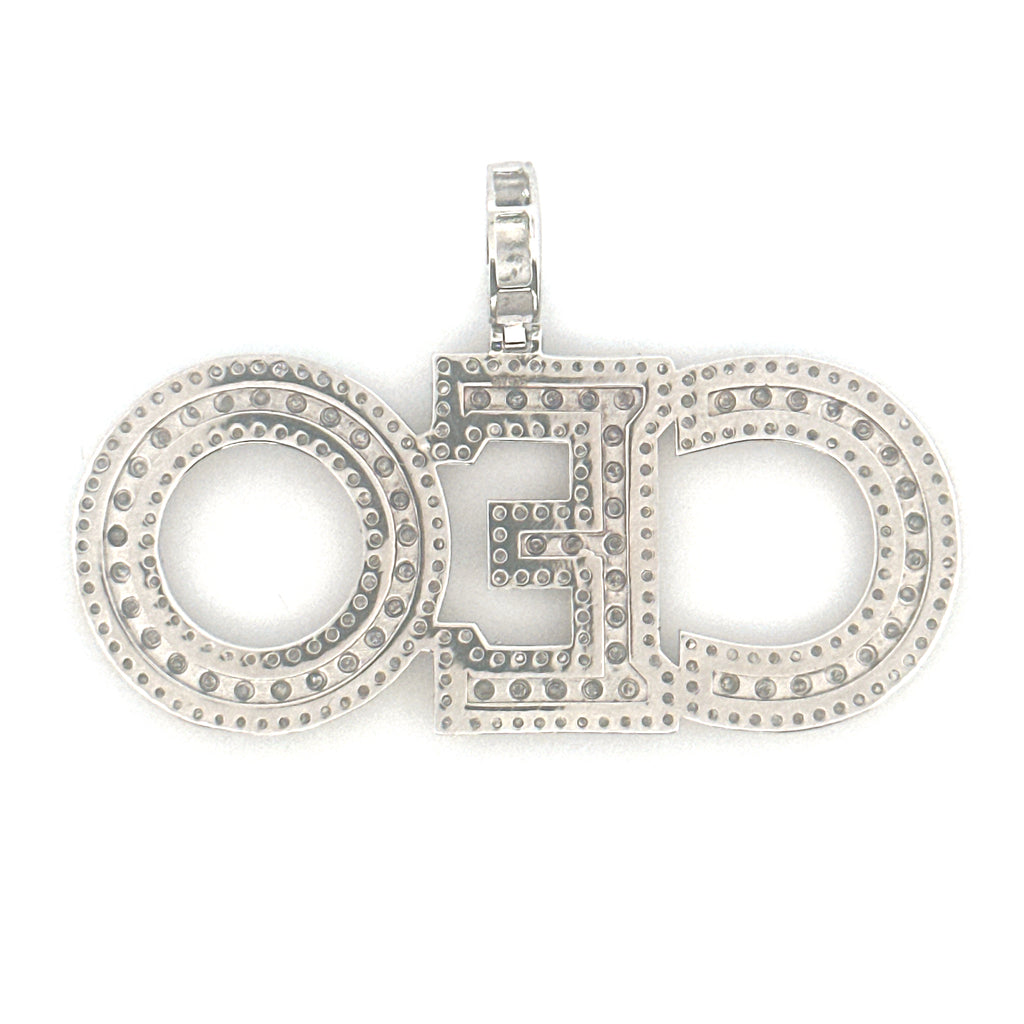 CEO Real Diamond Pendant with 1 CTTW Natural Diamonds – Custom Made Appraisal Included