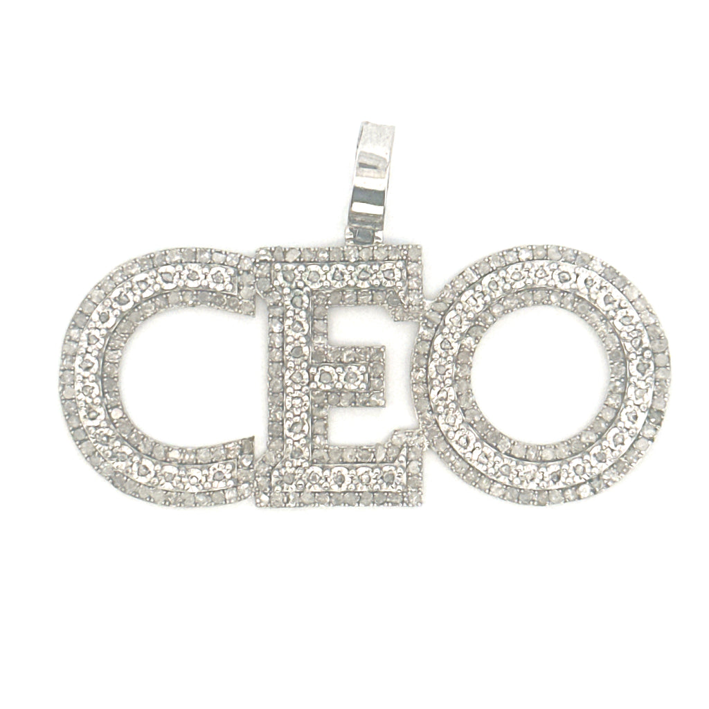 CEO Real Diamond Pendant with 1 CTTW Natural Diamonds – Custom Made Appraisal Included