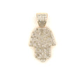 Natural Diamond Hamsa Evil Eye Pendant, Unisex Hamsa Hand Charm for Men & Women, Free Appraisal