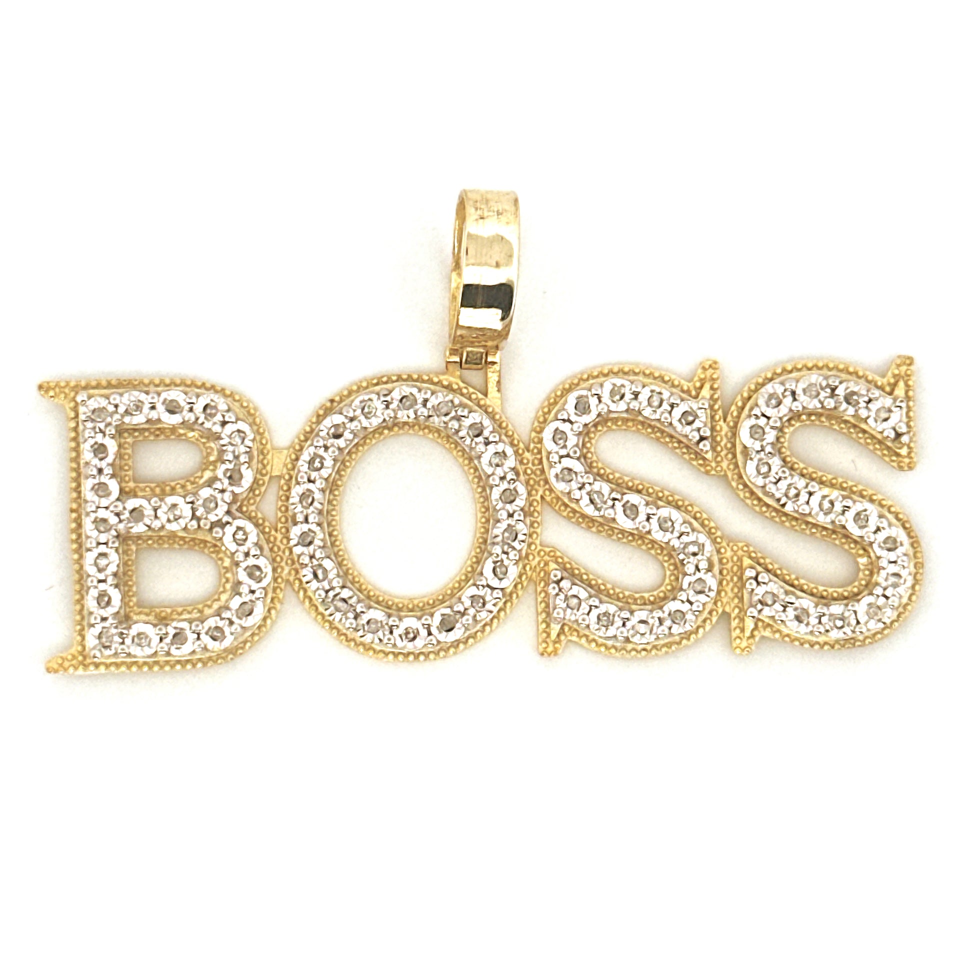 Real Diamond Boss Pendant,  Gift for Him/Her, Custom Made BOSS Pendant,