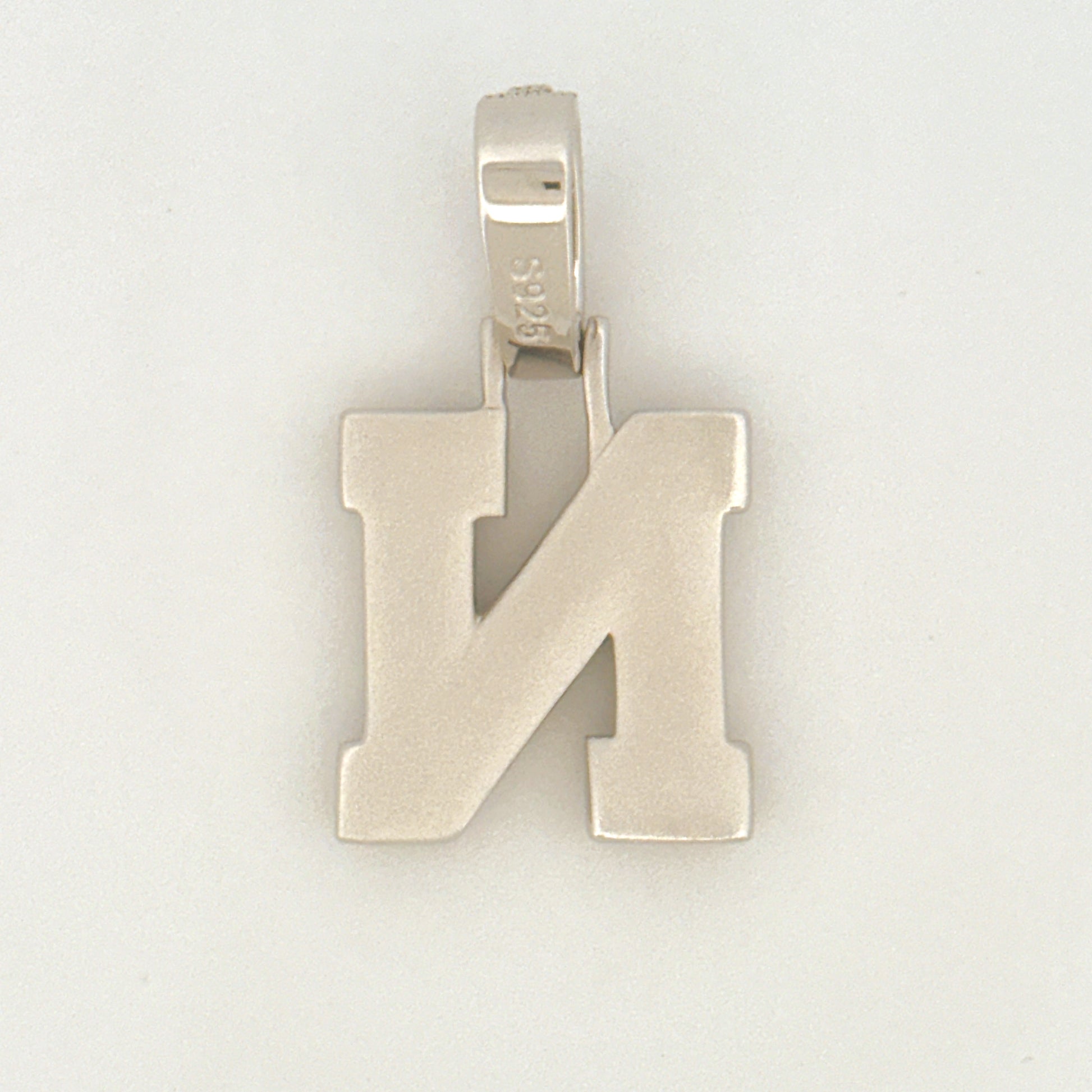 N Initial Diamond Pendant, Unisex N Letter Charm, VVS Moissanite Diamond, 100% Passes Diamond Tester