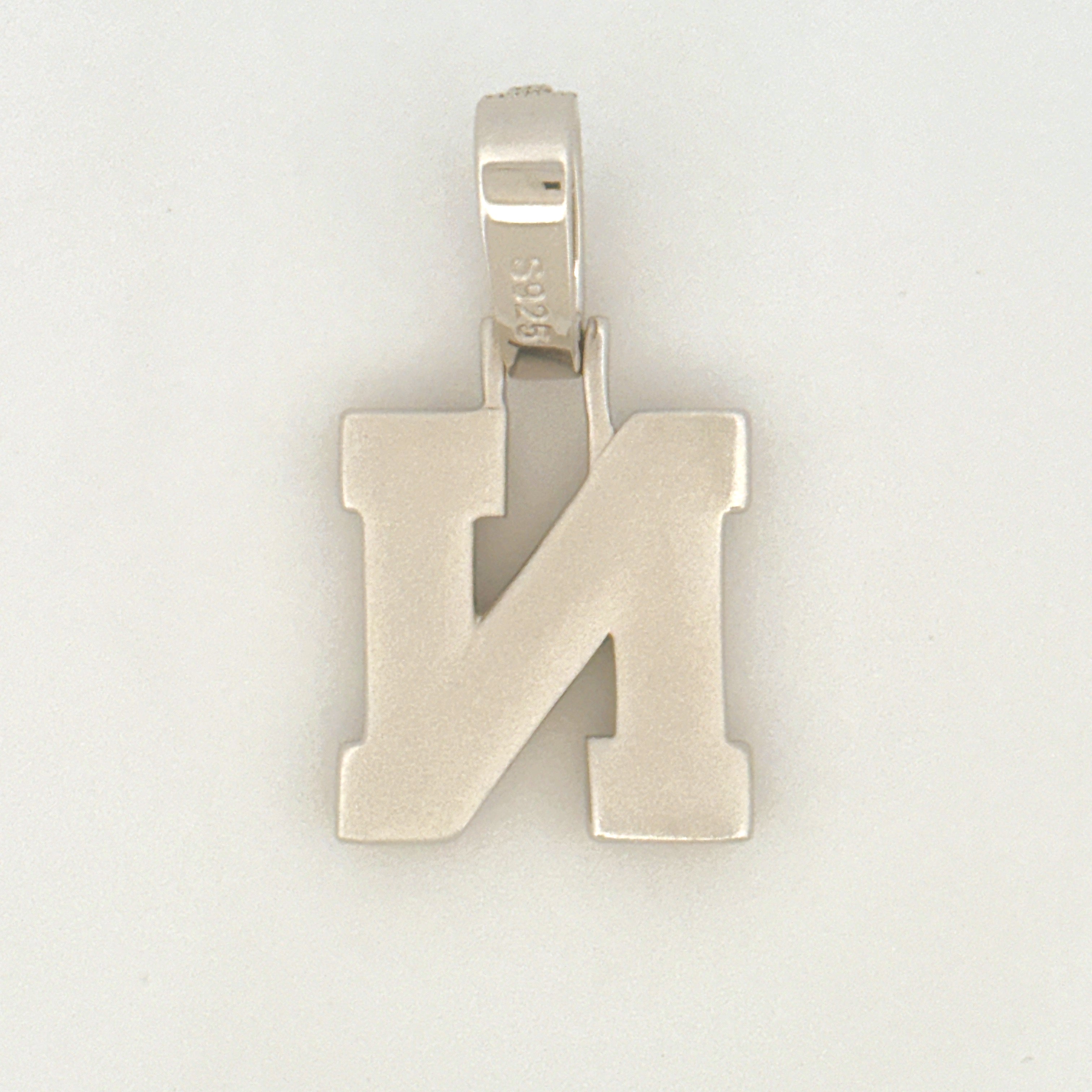 N Initial Diamond Pendant, Unisex N Letter Charm, VVS Moissanite Diamond, 100% Passes Diamond Tester