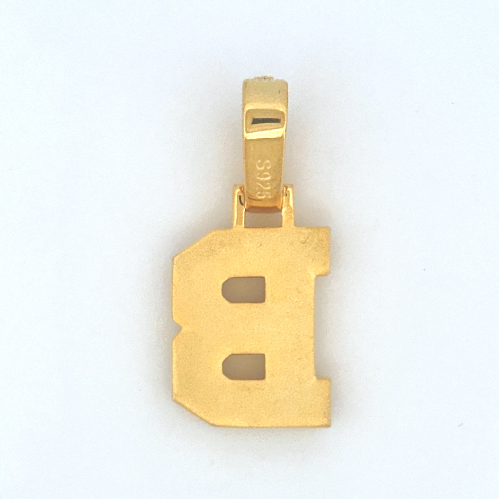 B Letter Initial Diamond Pendant for Him/Her, Moissanite DIamond VVS B initial Charm, Free Appraisal, GIft for Men/Women