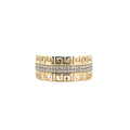 Mens Genuine Diamond Band Ring, Versace-Inspired Greek Key Design, Engagement Luxury Ring for Him, Promise Ring for Men