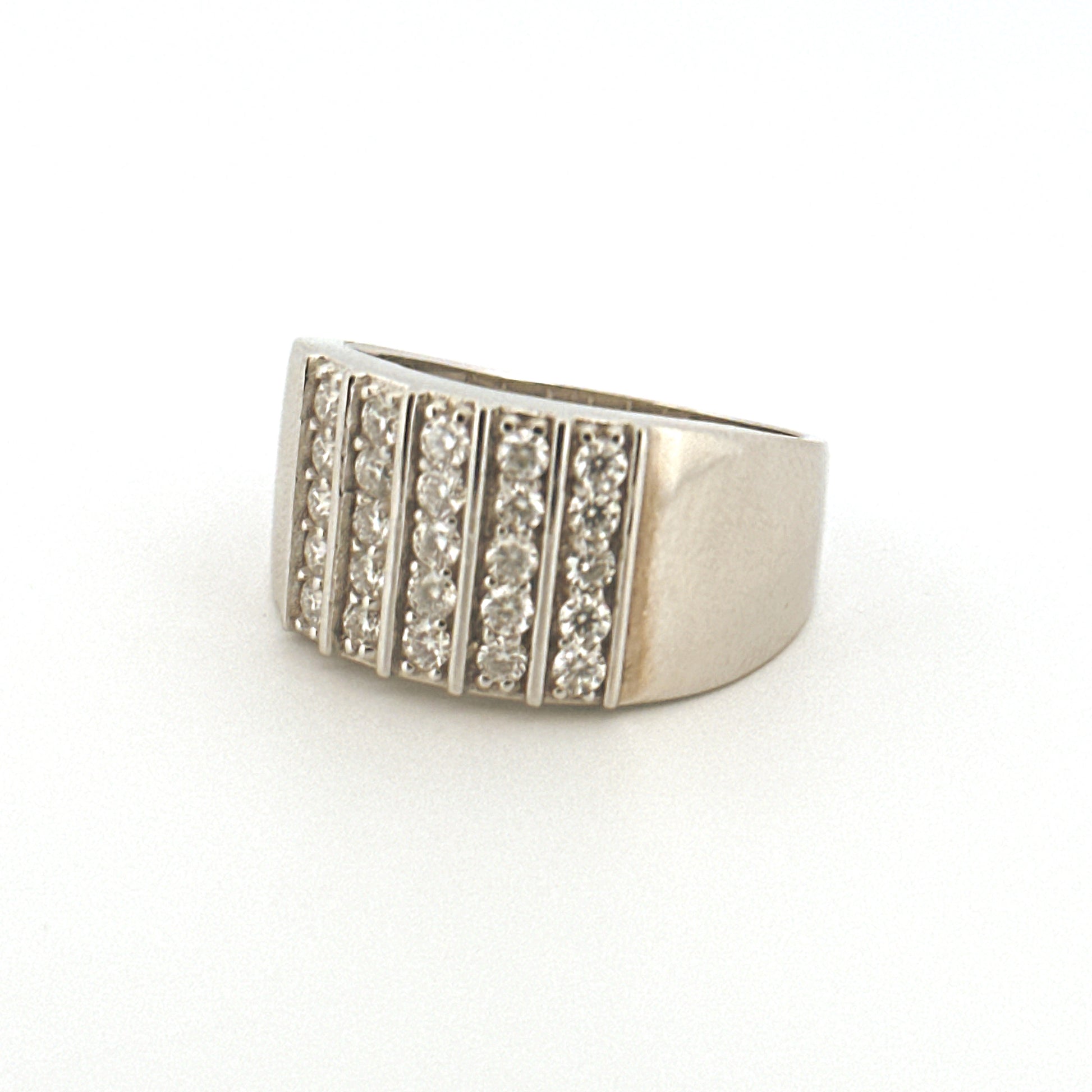 Diamond Engagement Band For Men, Promise Ring For Him, VVS Moissanite Statement Ring
