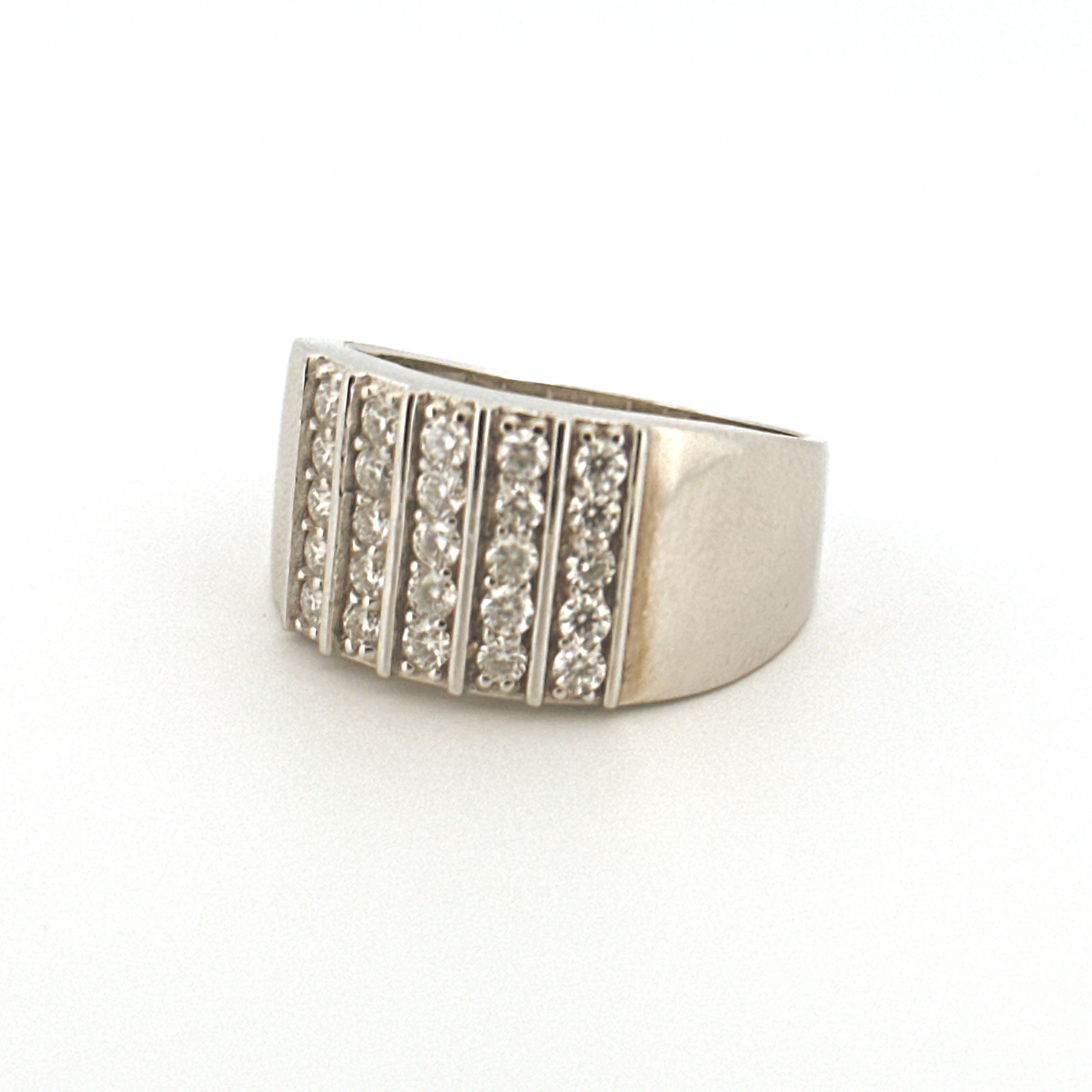 Diamond Engagement Band For Men, Promise Ring For Him, VVS Moissanite Statement Ring