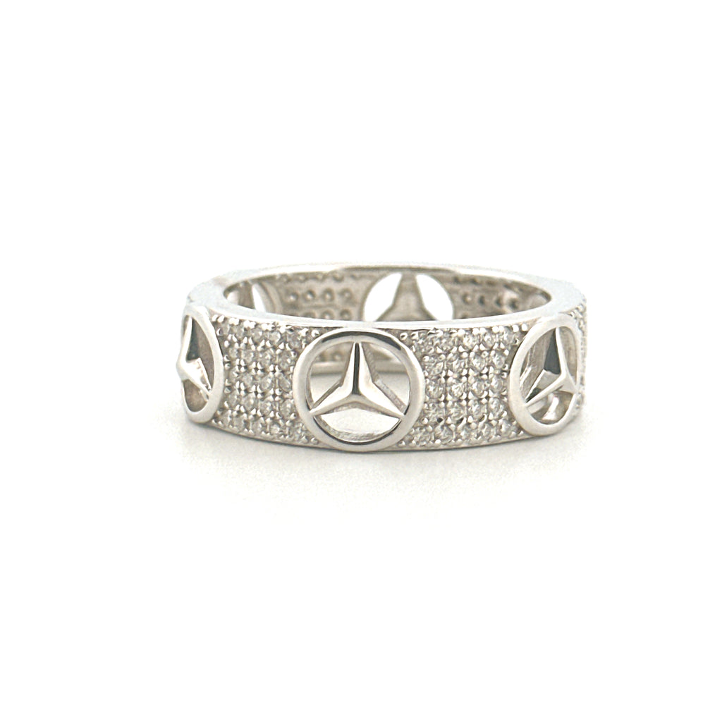 Mercedes-Inspired Ring for Men, Diamond Luxury Custom Made Ring for Him, Wedding Band for Men