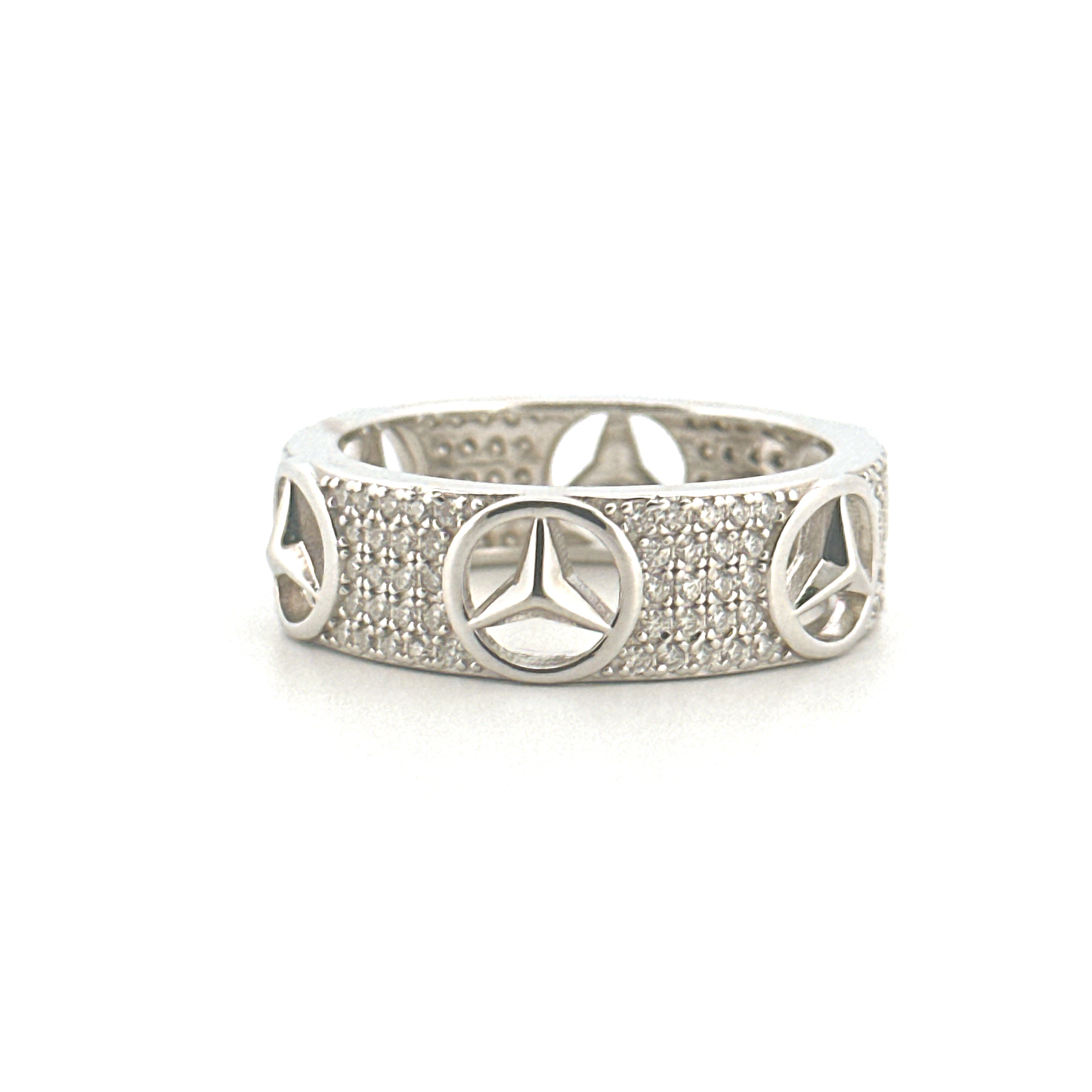 Mercedes-Inspired Ring for Men, Diamond Luxury Custom Made Ring for Him, Wedding Band for Men