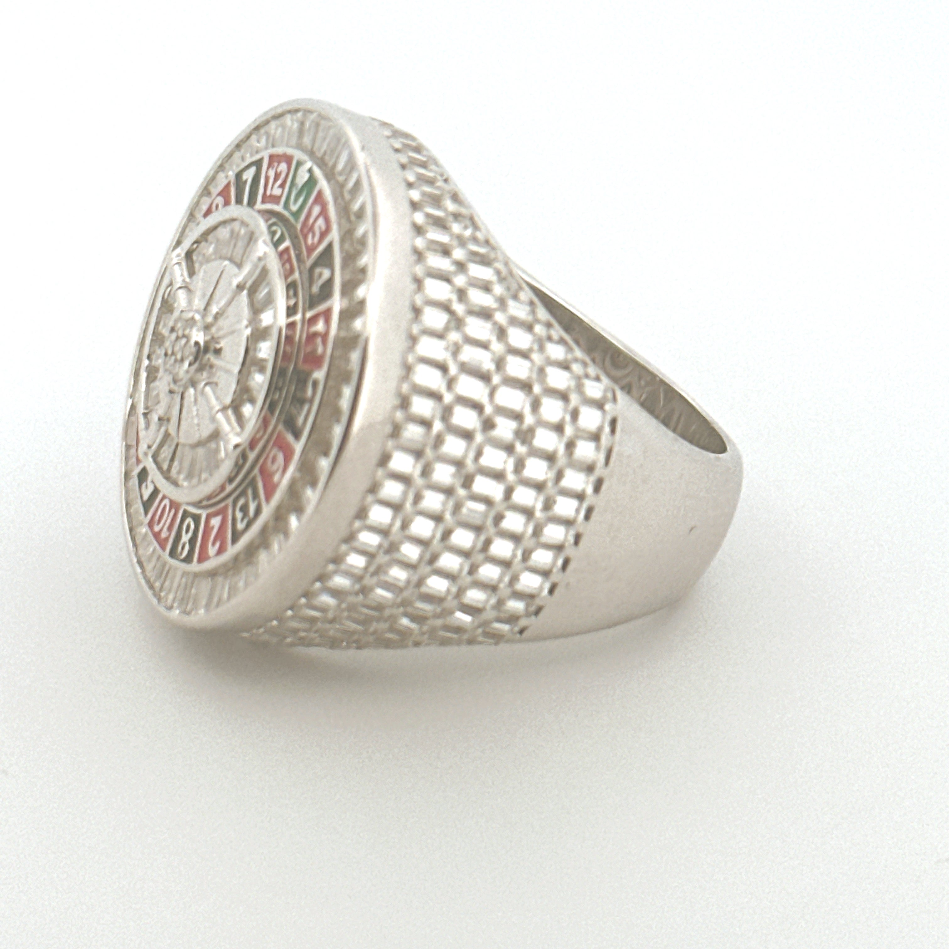 Men's Casino Roulette Diamond Spinning Ring, VVS Moissanite Diamond Ring for Men, Functional Design Luxury Ring