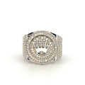 Diamond Crown Ring for Men, Luxury Statement Band for Men, VVS Moissanite Diamond Ring