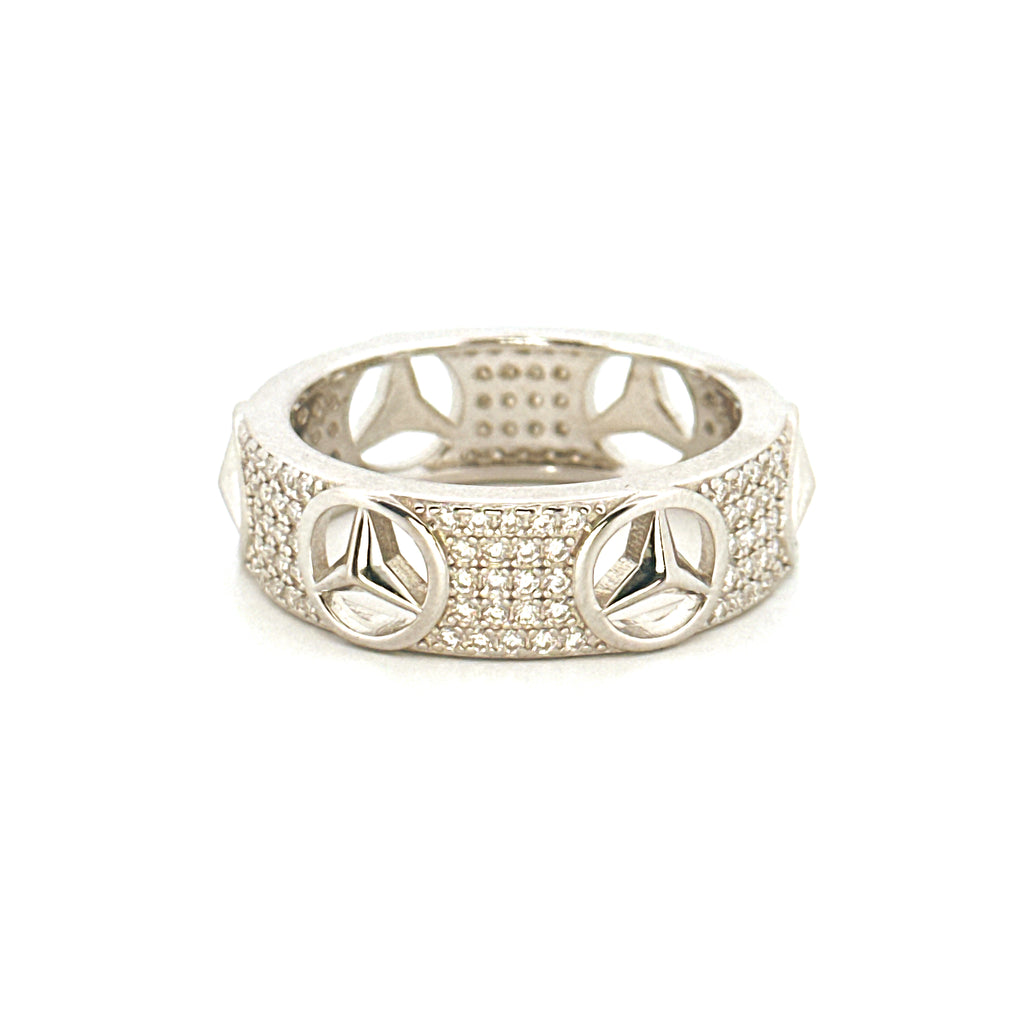 Mercedes-Inspired Ring for Men, Diamond Luxury Custom Made Ring for Him, Wedding Band for Men