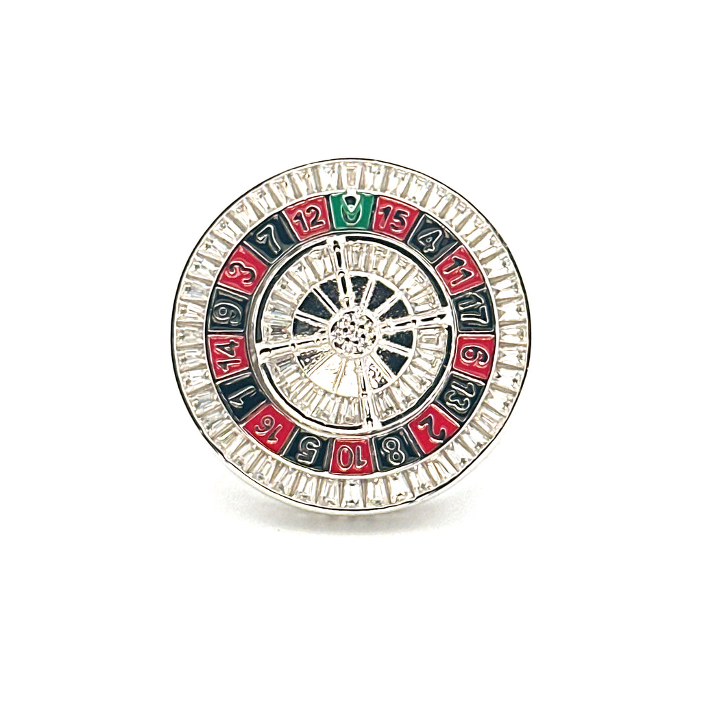 Men's Casino Roulette Diamond Spinning Ring, VVS Moissanite Diamond Ring for Men, Functional Design Luxury Ring