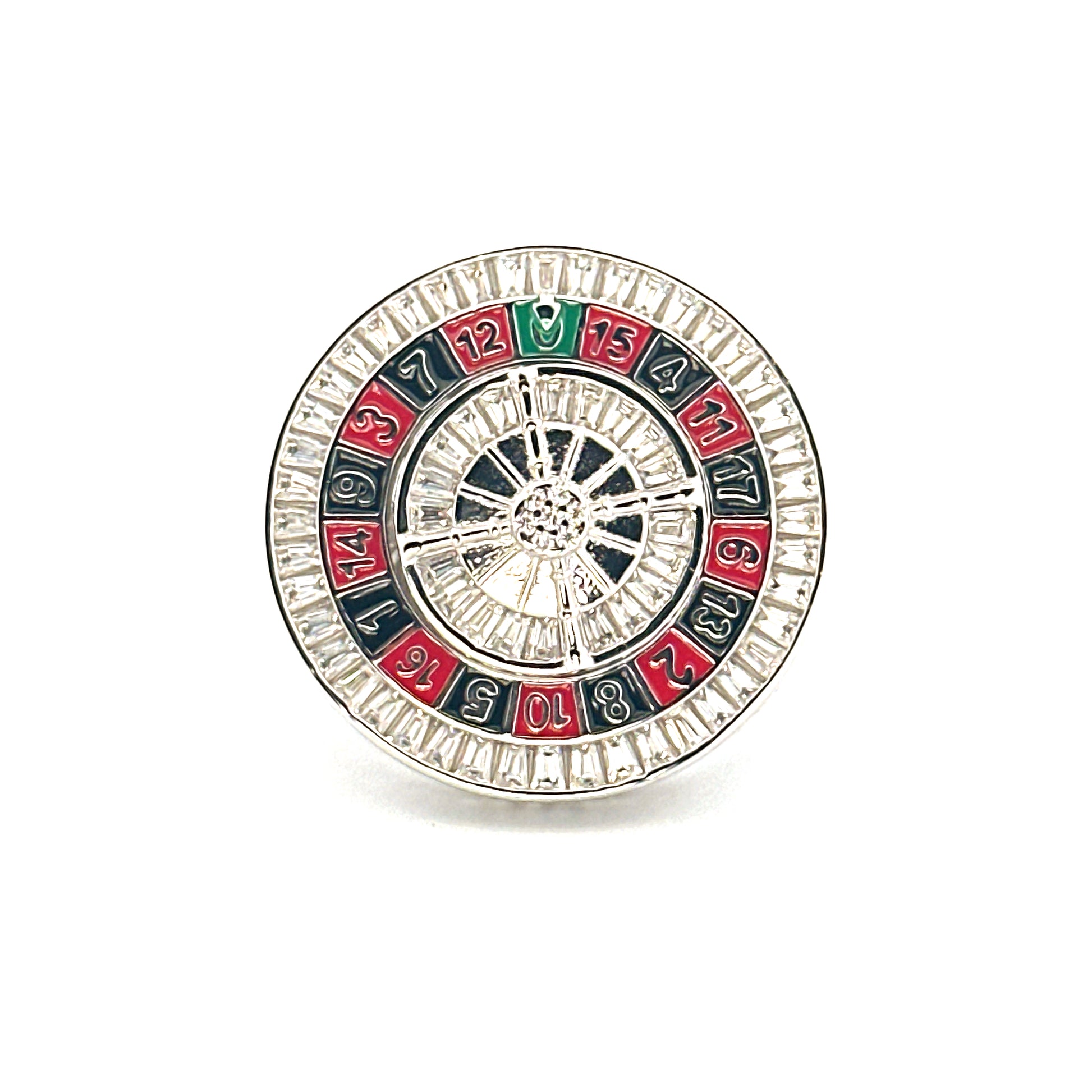 Men's Casino Roulette Diamond Spinning Ring, VVS Moissanite Diamond Ring for Men, Functional Design Luxury Ring