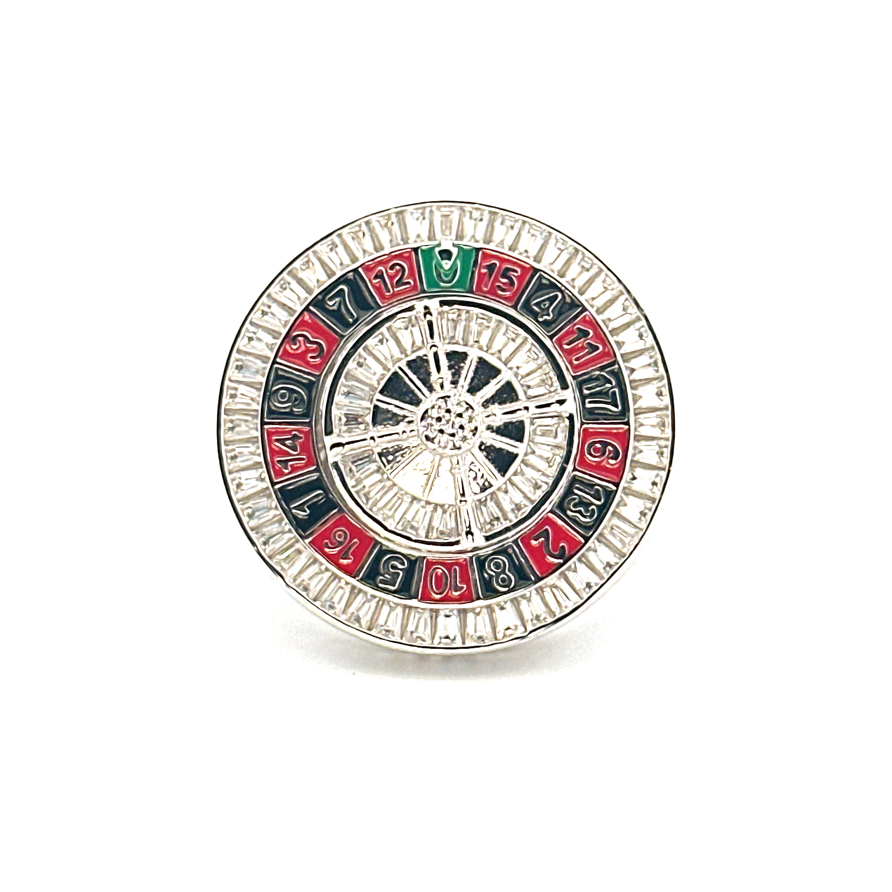 Men's Casino Roulette Diamond Spinning Ring, VVS Moissanite Diamond Ring for Men, Functional Design Luxury Ring