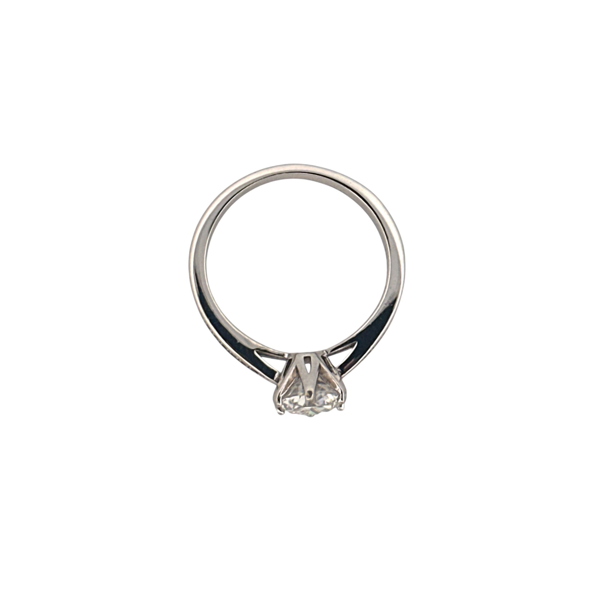 Solitaire Engagement Wedding Ring for Women – 1 CTTW VVS Moissanite GRA Certified, White Gold Vermeil, Custom Sizes 5–10+