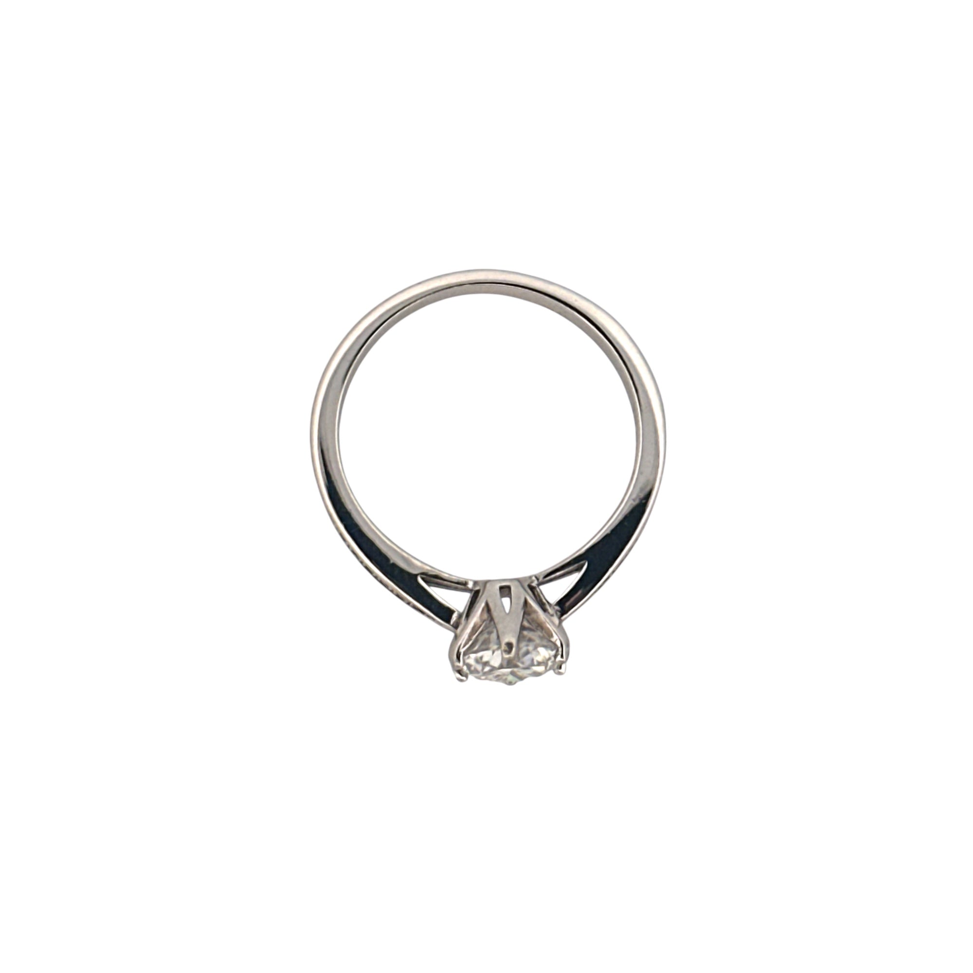 Solitaire Engagement Wedding Ring for Women – 1 CTTW VVS Moissanite GRA Certified, White Gold Vermeil, Custom Sizes 5–10+