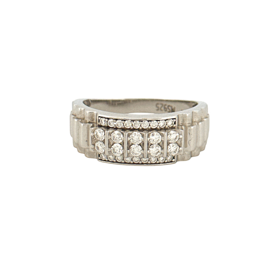 Mens VVS Diamond Wedding Band, Engagement Promise Ring for Him, Custom Made Rolex-Inspired Design Band for Men