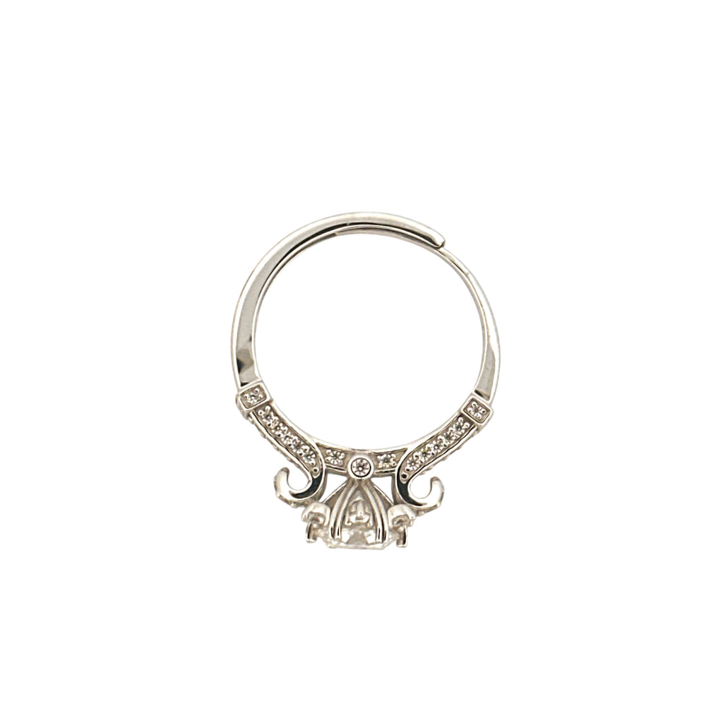 Royal Solitaire Bridal Ring, Engagement Wedding Ring Custom Made for Her, 1.5cttw VVS Diamond Moissanite Ring