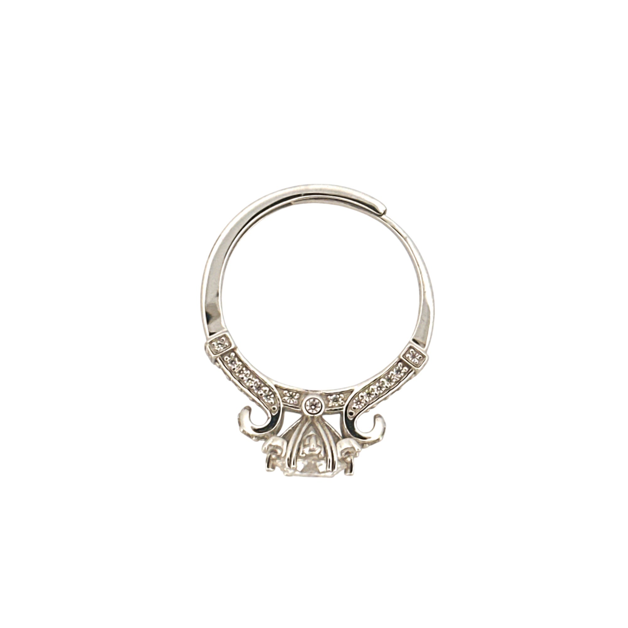 Royal Solitaire Bridal Ring, Engagement Wedding Ring Custom Made for Her, 1.5cttw VVS Diamond Moissanite Ring