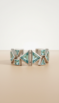 Aquamarine Geo Cuff