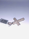 Load image into Gallery viewer, 10k white gold vermeil Genuine Natural Diamond 1ct Cross Pendant Not CZ Not Moissanite Not Fake Custom made Best gift unbeatable huge sale!
