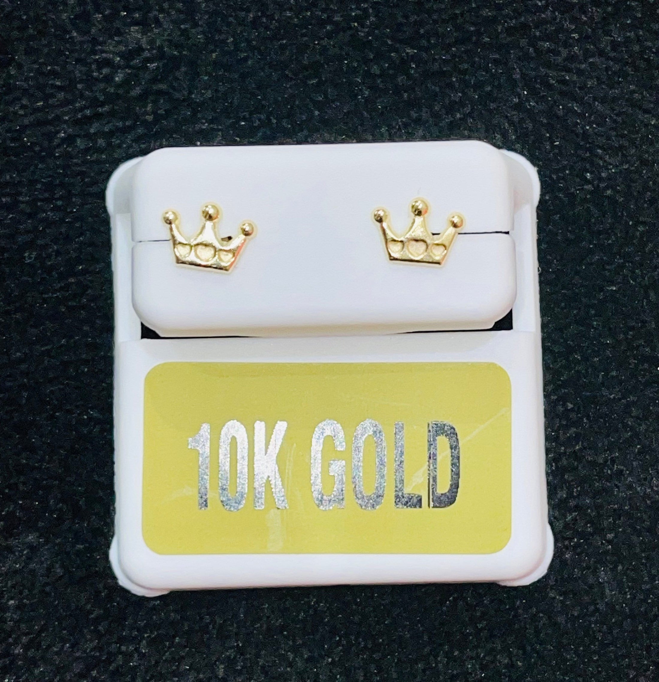 10k real gold crown earrings, Dainty crown studs, Gifts for girls, Kids, Women, Best Christmas Gift, Crown earrings, Baby shower, New born