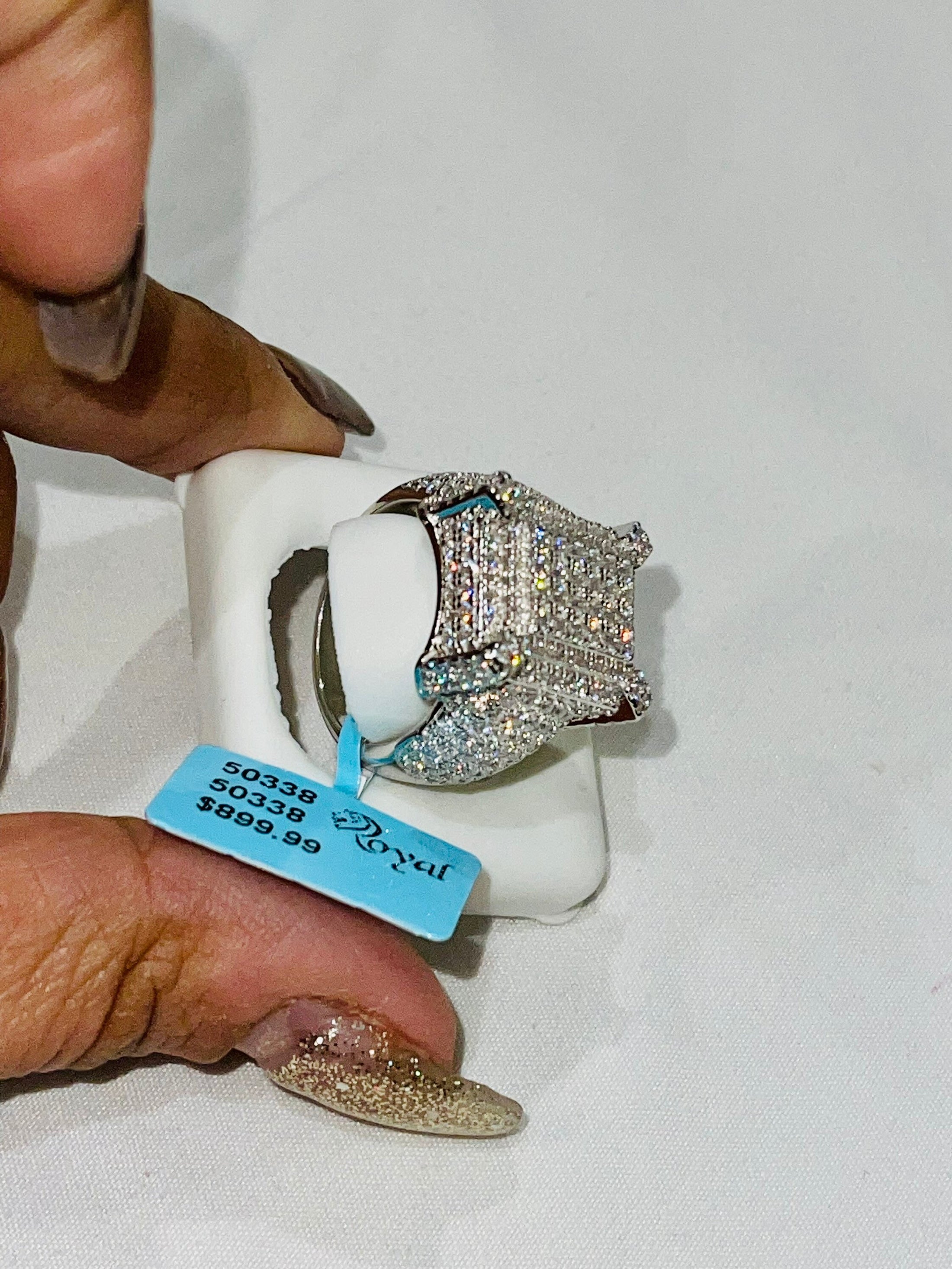 VS D Clarity GRA Certified Mens Iced out Ring, 14k Gold Vermeil Lab Grown Moissanite Diamond Custom ring for men, Best Gift For Him, anniver
