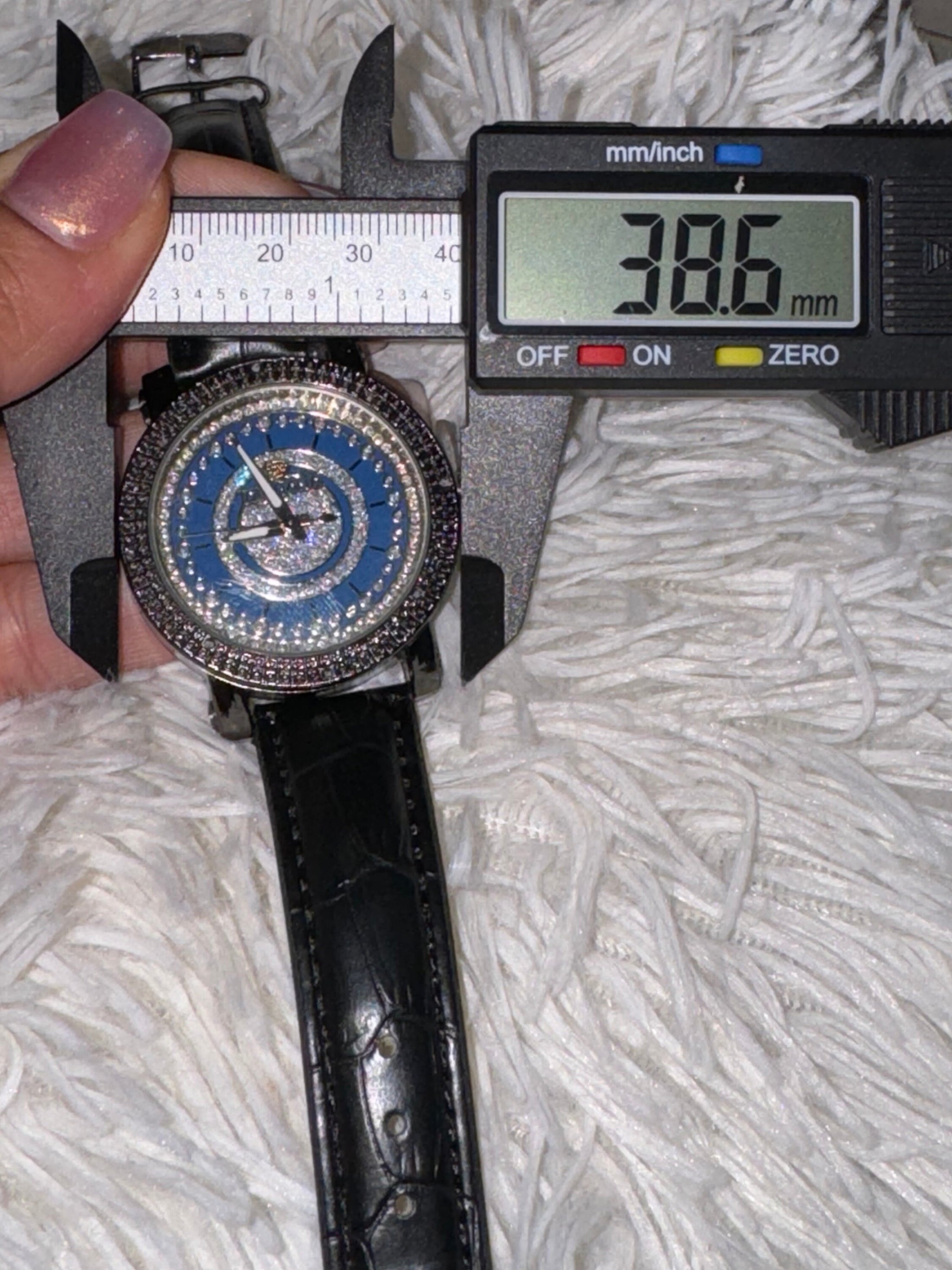 Real Diamond watch - Men's Diamond Watch - Genuine 1/10 Carat Natural Diamonds - Perfect Gift for Him, Anniversary, Birthday, Christmas Gift