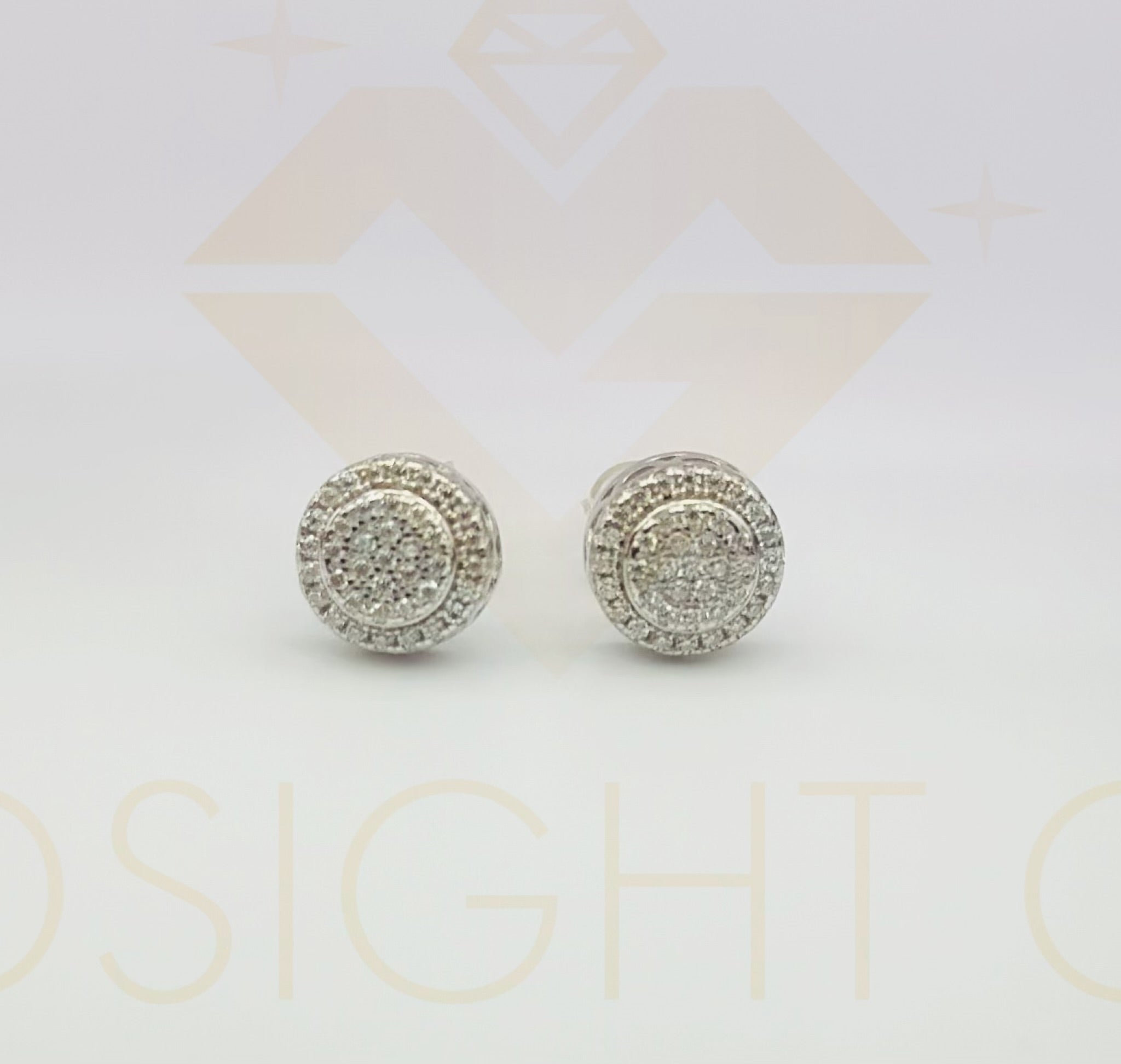 14K Siliver Diamond Studs