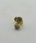 Cargar la imagen en la vista de la galería, 14k Gold Vermeil Flower Moissanite Diamond Stud Earrings
