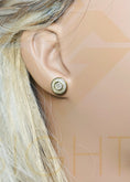 Load image into Gallery viewer, 14k Gold Vermeil Diamond Earrings
