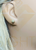 Load image into Gallery viewer, 14K Gold Vermeil Diamond Studs
