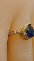 Reproducir el video en la vista de la galería, Cremation Ring for Human/Pet ashes, GRA Certified VVS Blue Sapphire Diamond Urn ring, 100% passes diamond test, Keepsake Jewelry, Urn ring,
