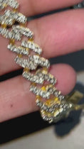 Load and play video in Gallery viewer, Real diamond Cuban link bracelet. Not CZ not fake! Comes w/ certificate of authenticity and Etsy protection. Certificate of authenticity inc
