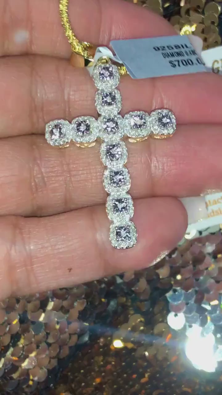 Genuine real diamond stunning cross pendant, large size, natural diamonds, NOT CZ not moissanite best gift for men, big cross charm for him