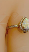 Reproducir el video en la vista de la galería, Natural Opal Urn Ring, Vvs Diamond Cremation Urn ring, Ash Holder, Keepsake jewelry, GRA Certified, 14k Gold vermeil, Passes Diamond test
